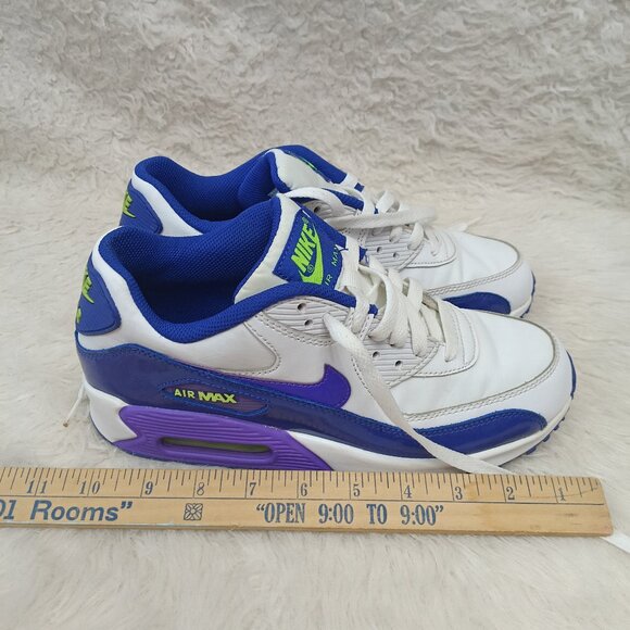 Nike Air Max 90 LTR G White Hyper Grape Size 7Y 724852-105 US 7Y - Picture 3 of 8